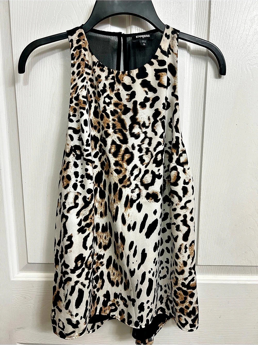 Express Animal Print Tank Top in Black & Brown Size Small Like New